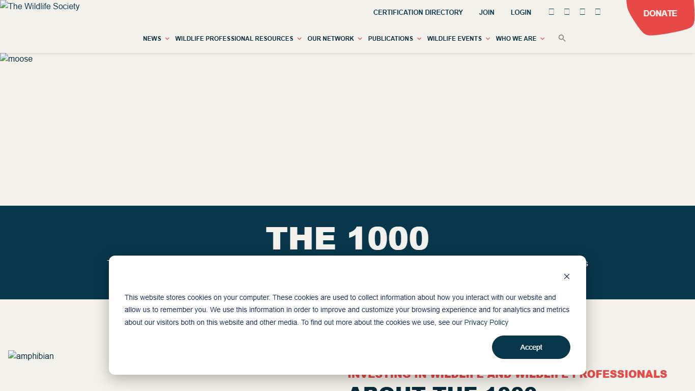 The 1000 - The Wildlife Society